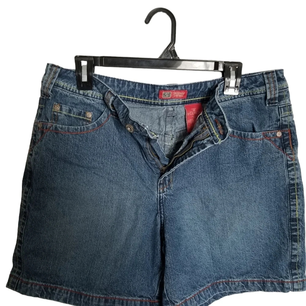 Faded Glory Denim Shorts Size 14 Ladies 100% Cotton - Picture 3 of 12
